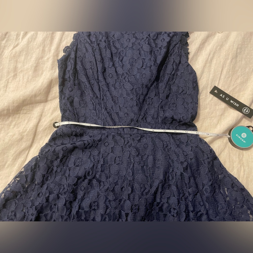 NWT Summer Blue Lace Dress, As U Wish, - Picture 4 of 6